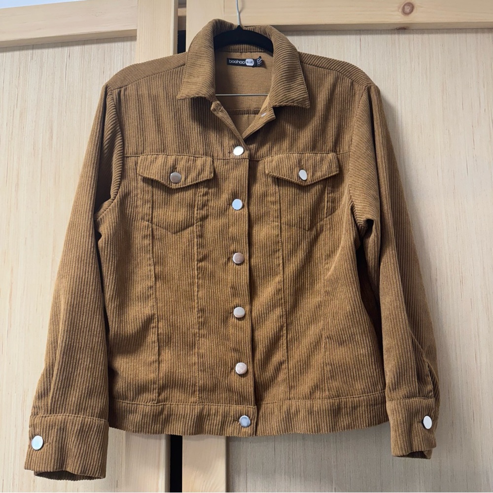Boohoo Tan Corduroy Utility Jacket